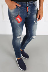 Jean's Skinny Destroyed Icon 2 Mid Blue